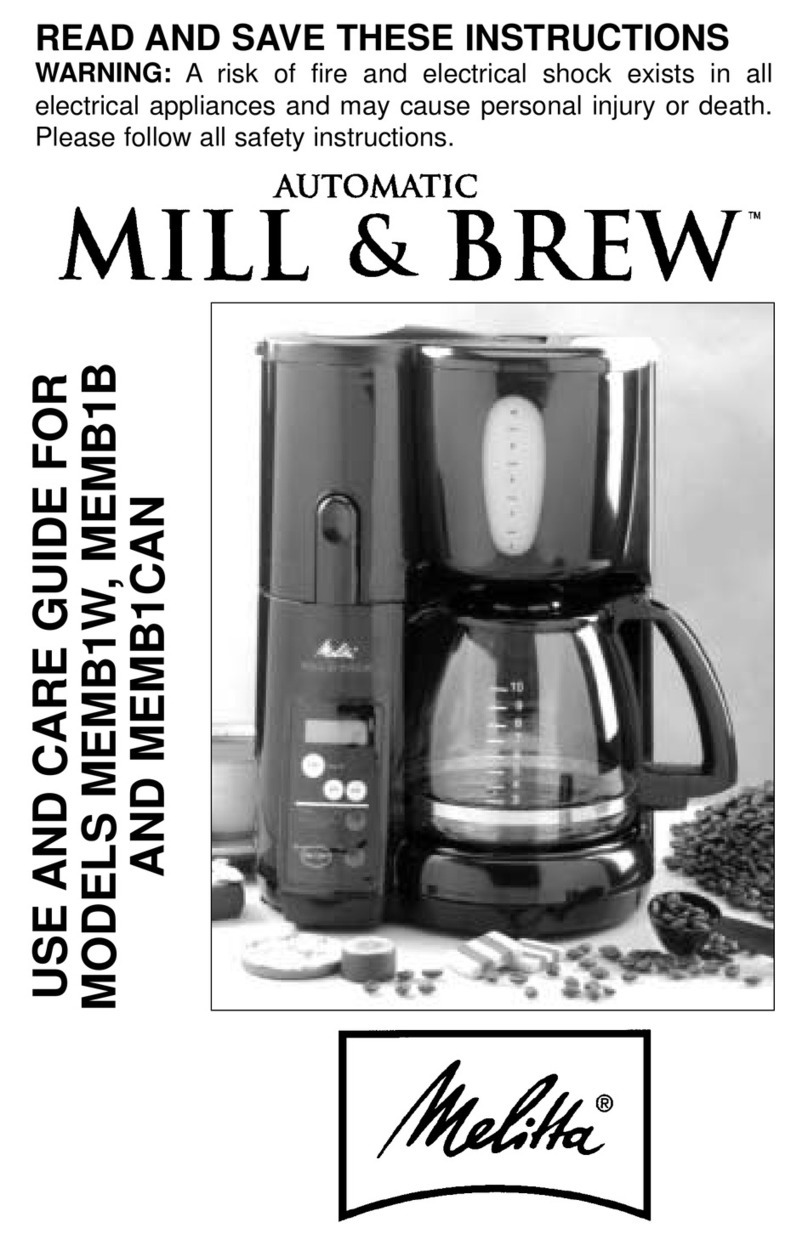 Melitta MEMB1W Mill & Brew User manual
