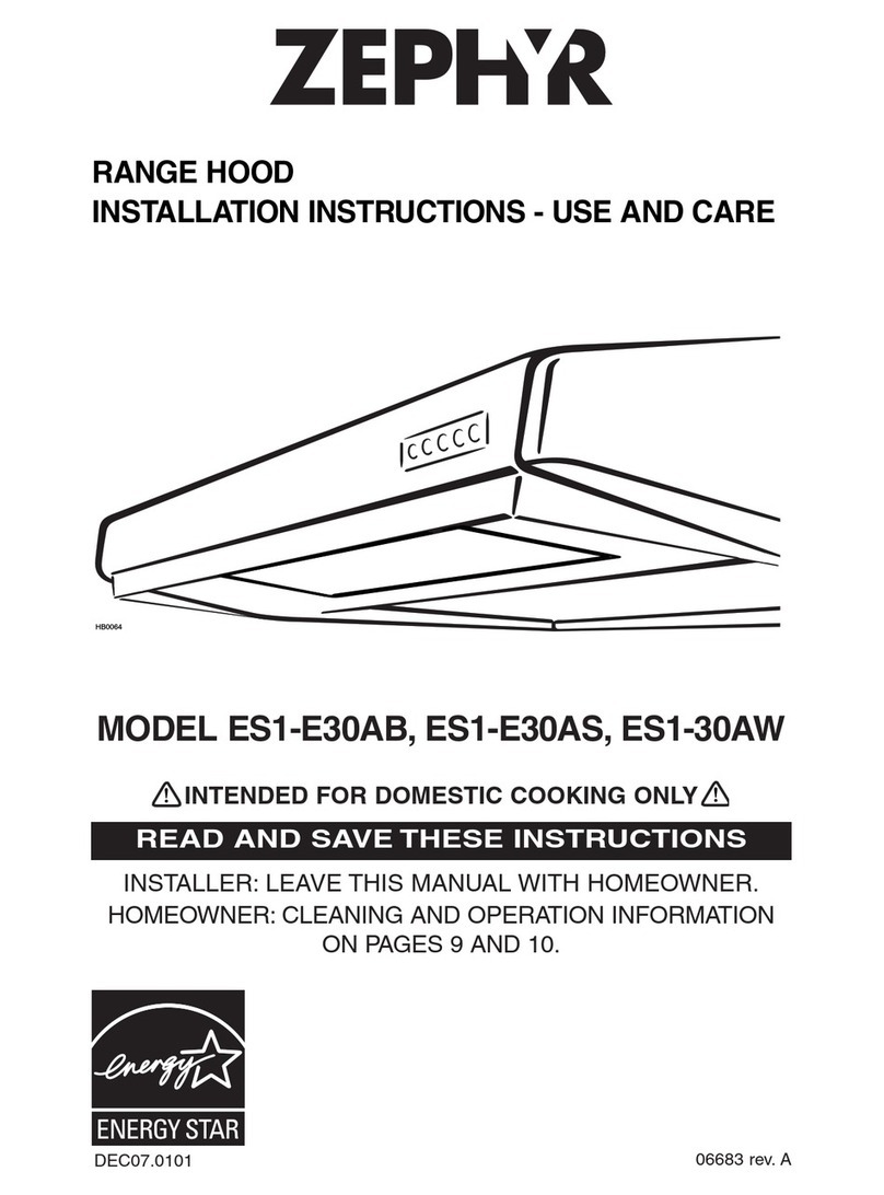 Zephyr ES1-E30AB Installation guide
