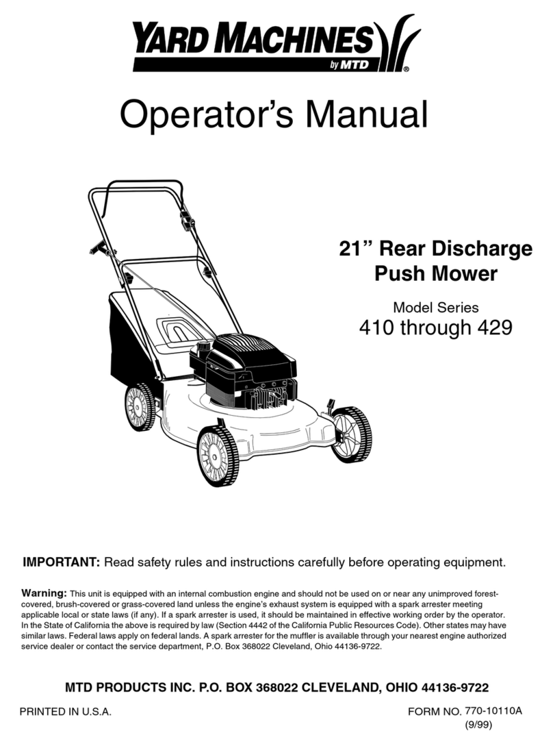 Yard Machines 410 Series Operator's manual