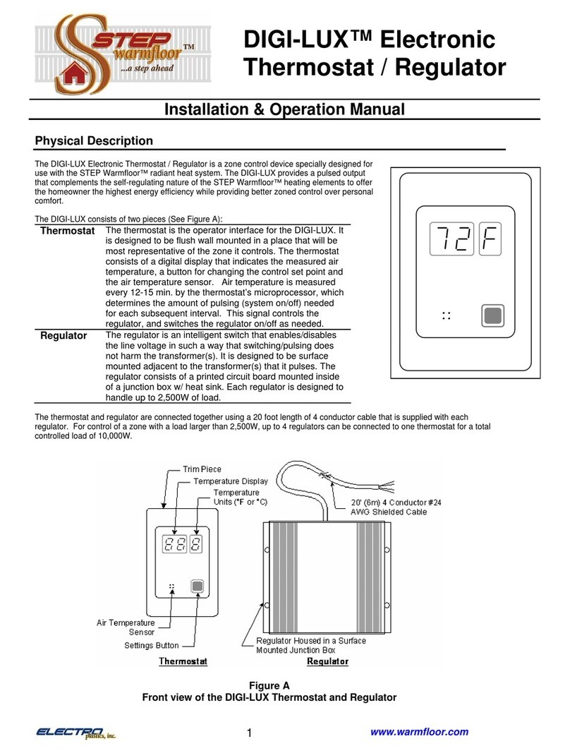 Step warmfloor DIGI-LUX Installation & operation manual