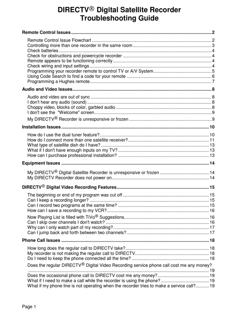 DirecTV Digital Satellite Recorder User manual