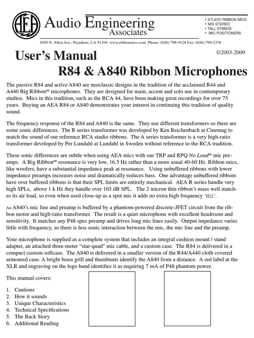 Audio Engineering Associates R84 user manual