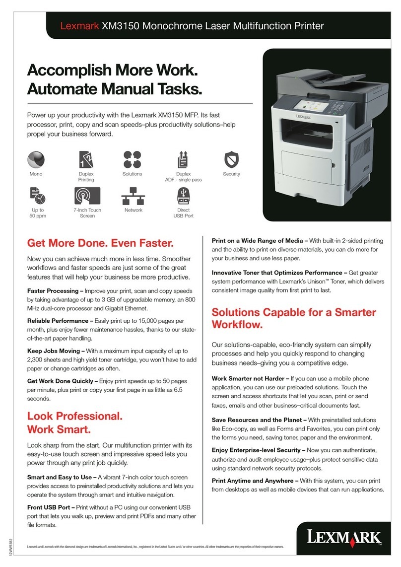 Lexmark XM3150 Installation instructions