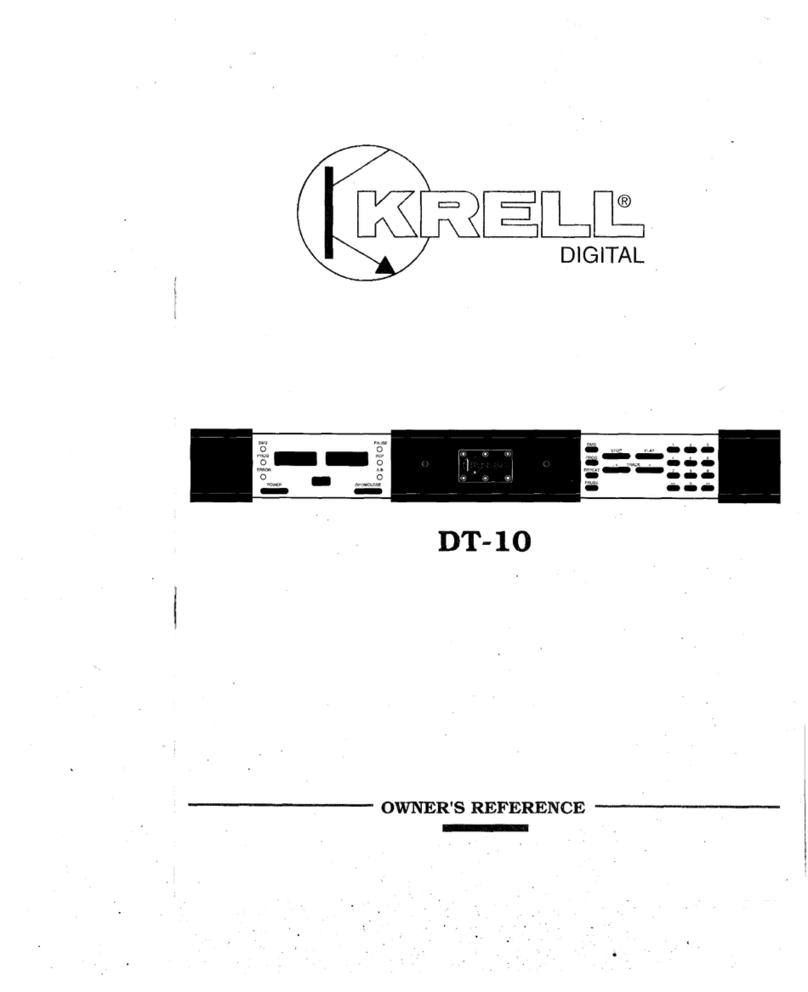 Krell Industries DT-10 User manual