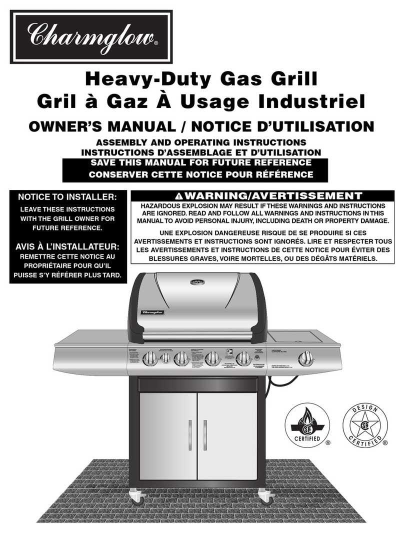Charmglow Heavy-Duty Gas Grill User manual