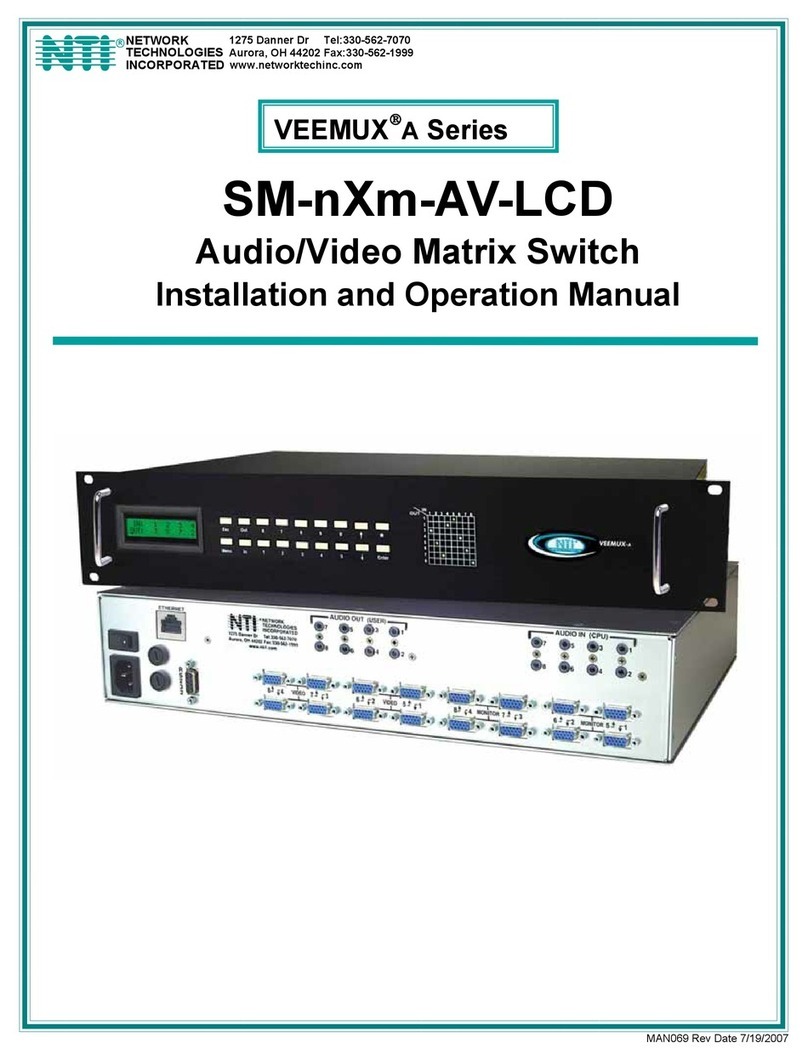 Network Technologies SM-nXm-AV-LCD Installation and operation manual