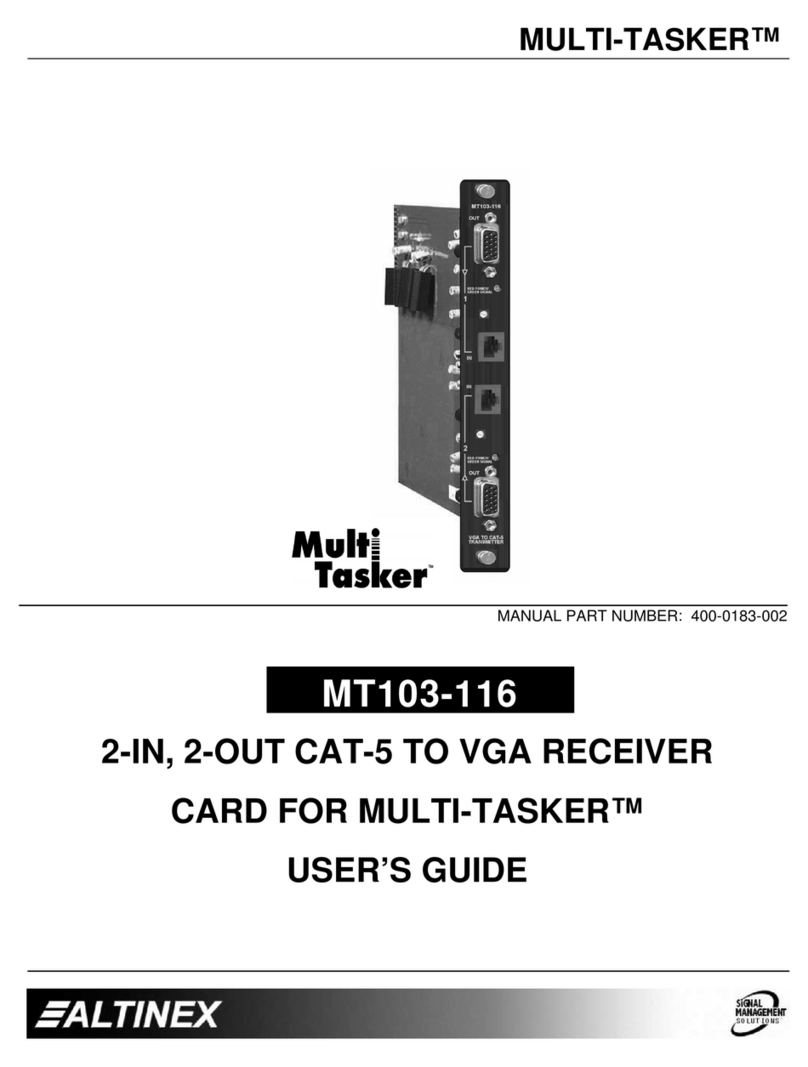 Altinex Multi-Tasker MT103-116 user guide Altinex Multi-Tasker MT103-116 user guide