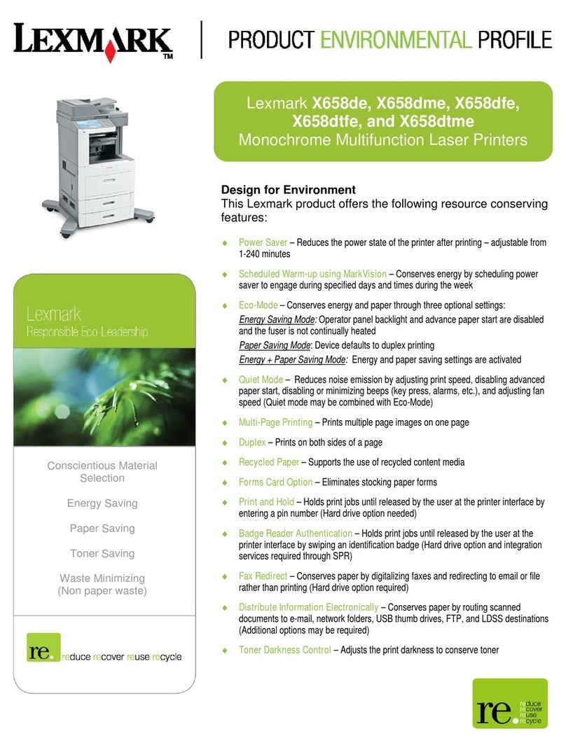 Lexmark X658DE User manual