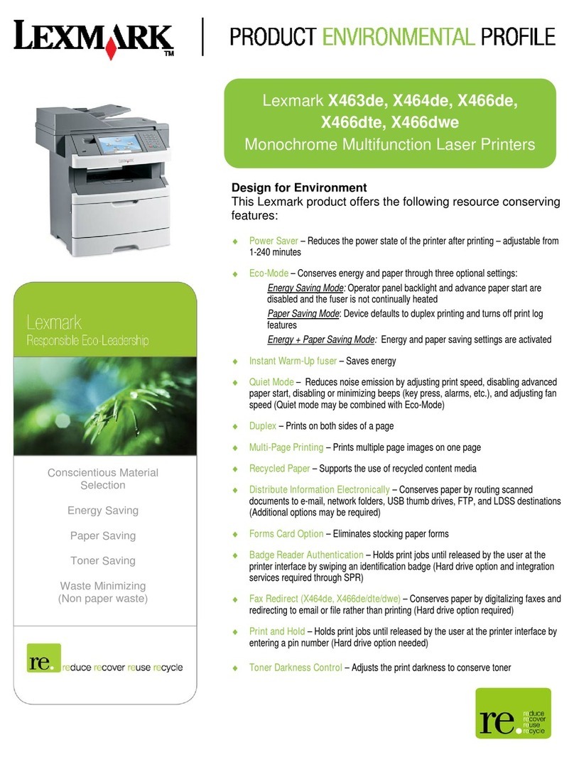 Lexmark X463de User manual