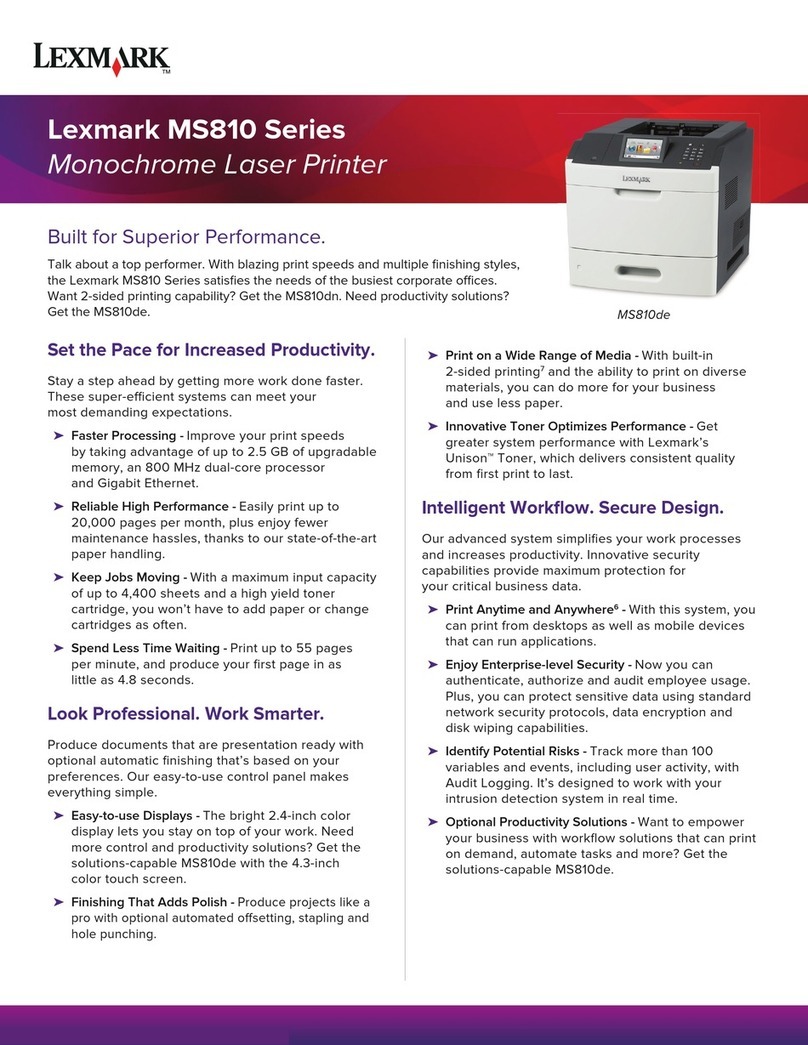 Lexmark MS810n User manual Lexmark MS810n User manual
