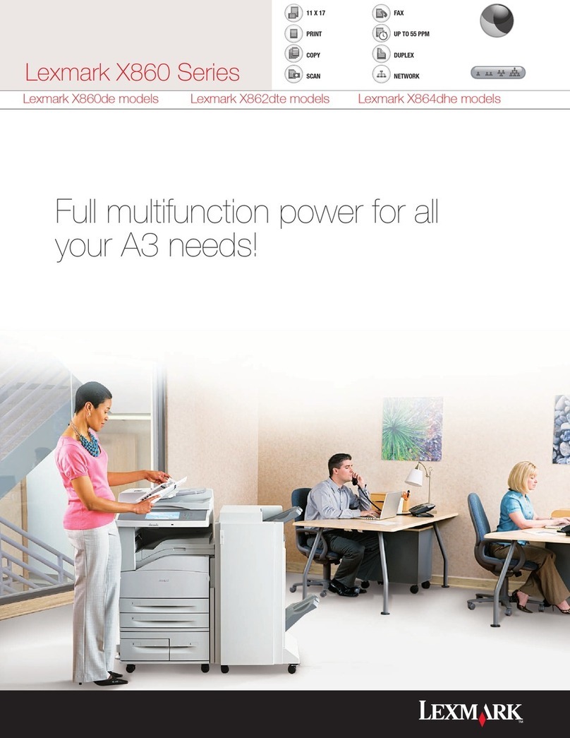 Lexmark X860DE 3 User manual