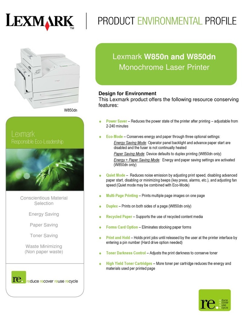 Lexmark W850n User manual