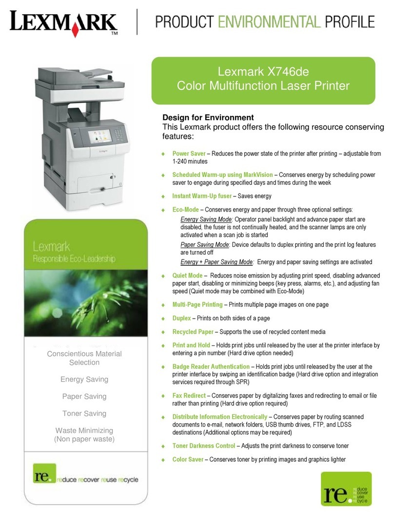 Lexmark X746de quick guide