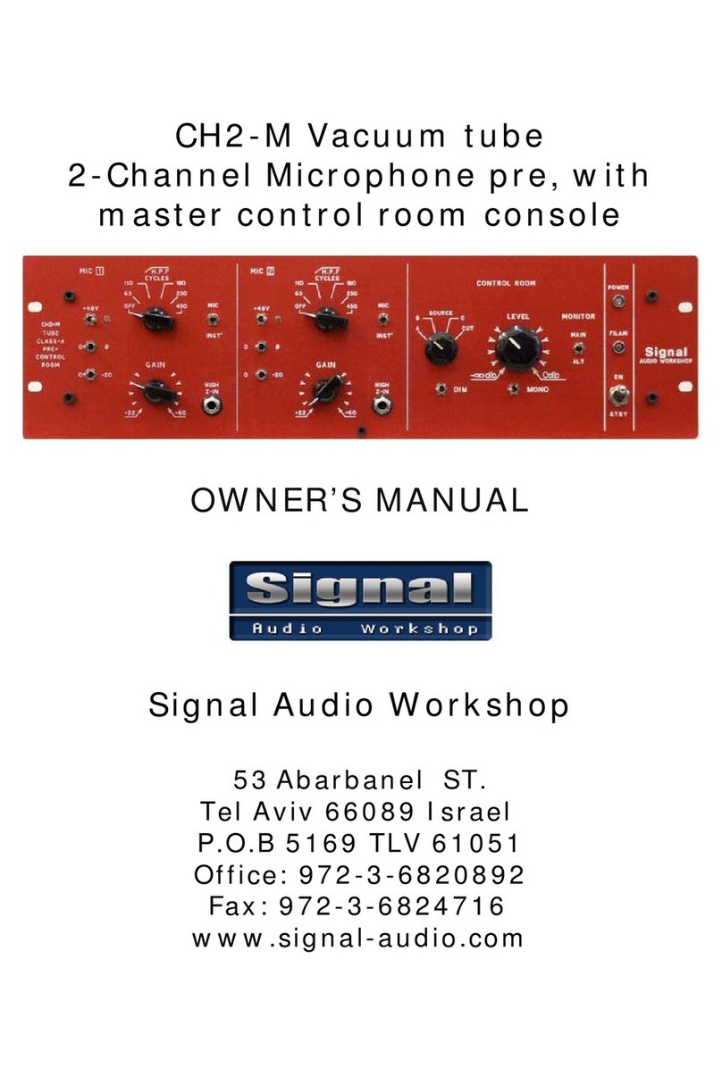 Signal Audio Workshop CH2-M User manual