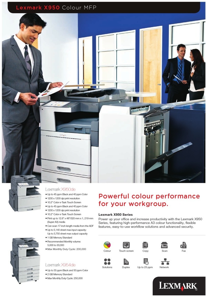 Lexmark X950de User manual