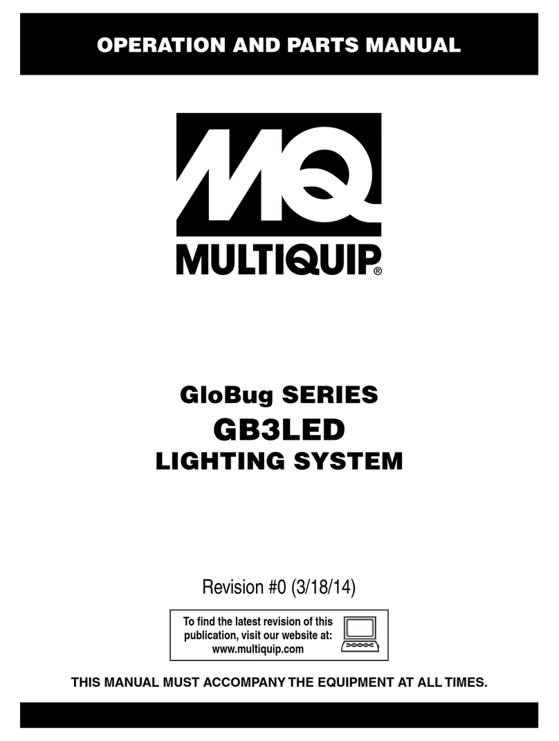 MULTIQUIP GloBug GB3LED Operation and parts manual