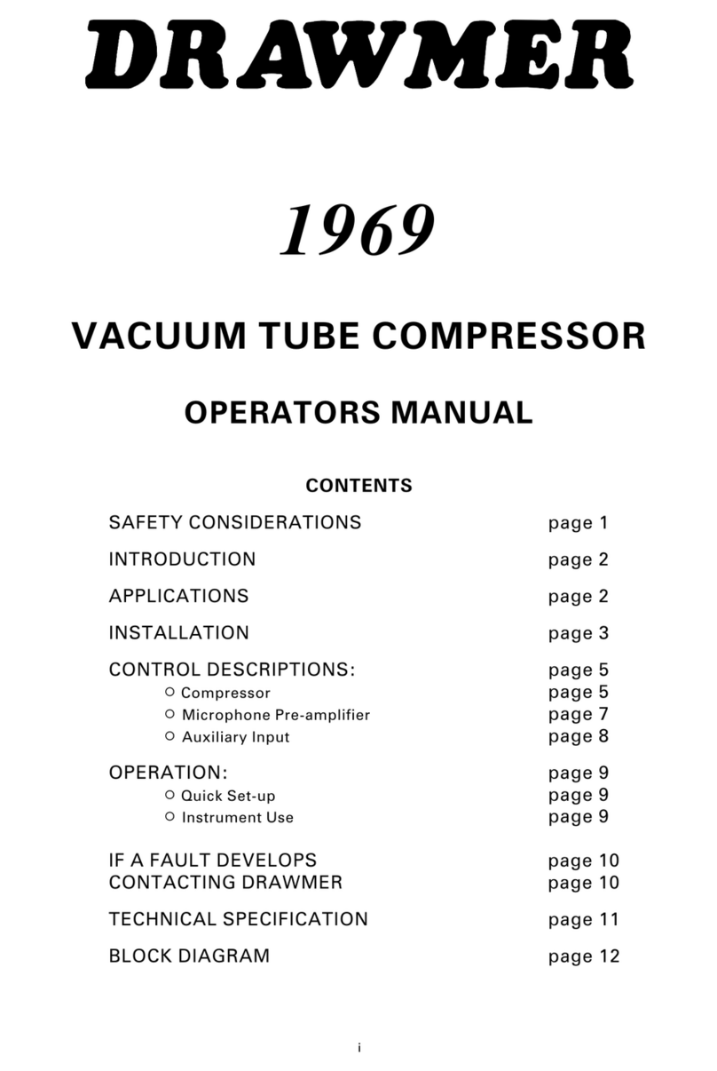 Drawmer 1969 Operator's manual