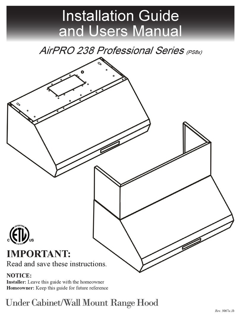 Cavaliere AirPRO 238 Professional Series Assembly instructions