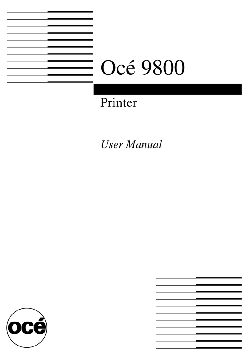 Oce 9800 User manual