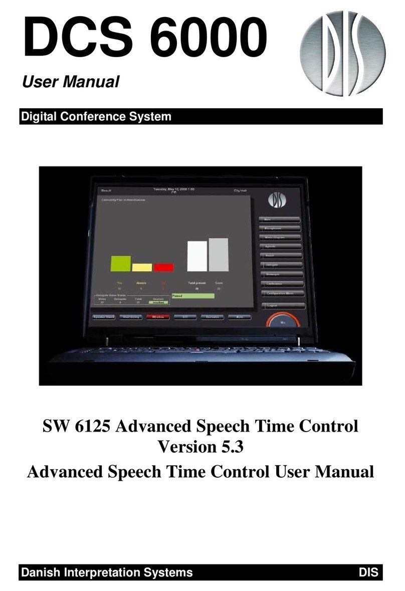 Danish Interpretation Systems DCS 6000 User manual