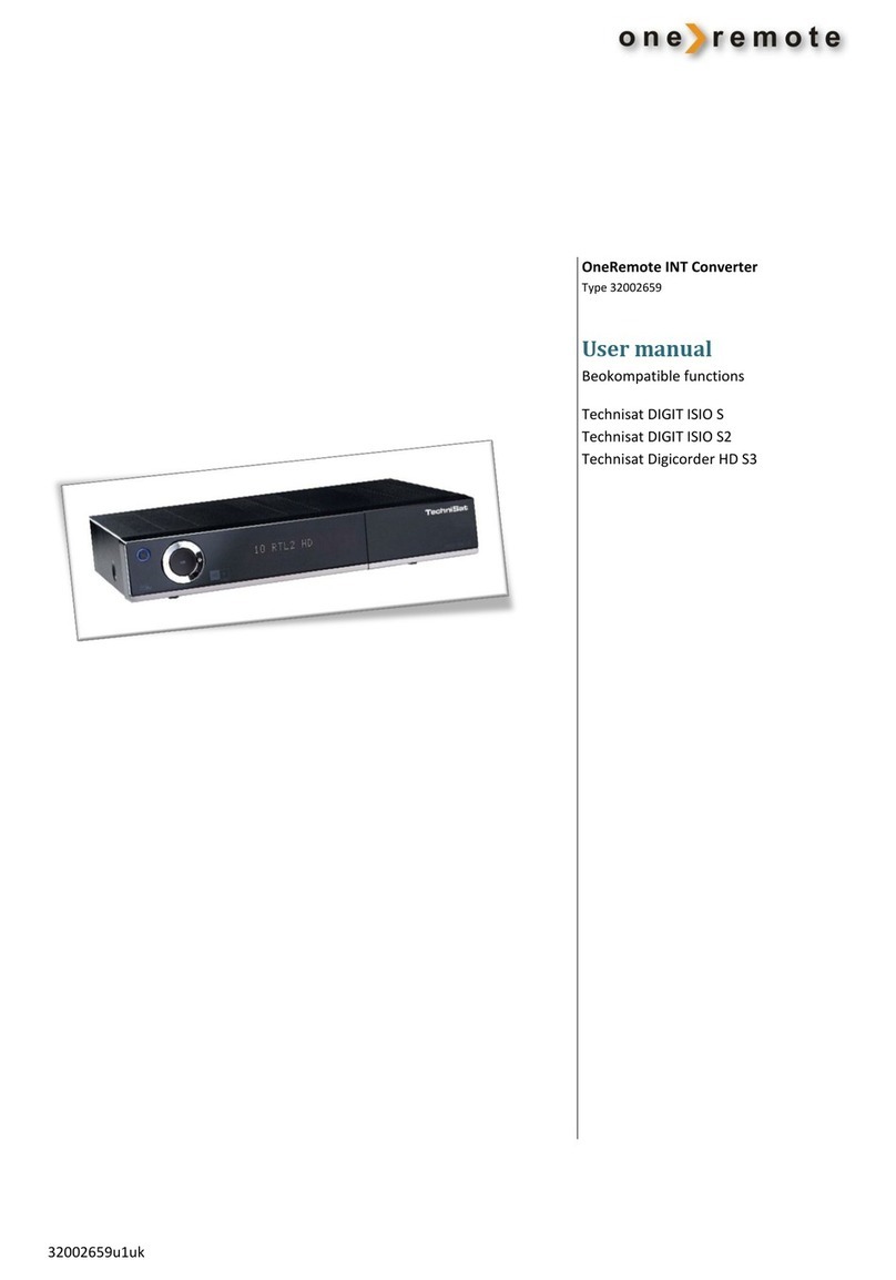 One Remote Technisat DIGIT ISIO S user manual One Remote Technisat DIGIT ISIO S user manual