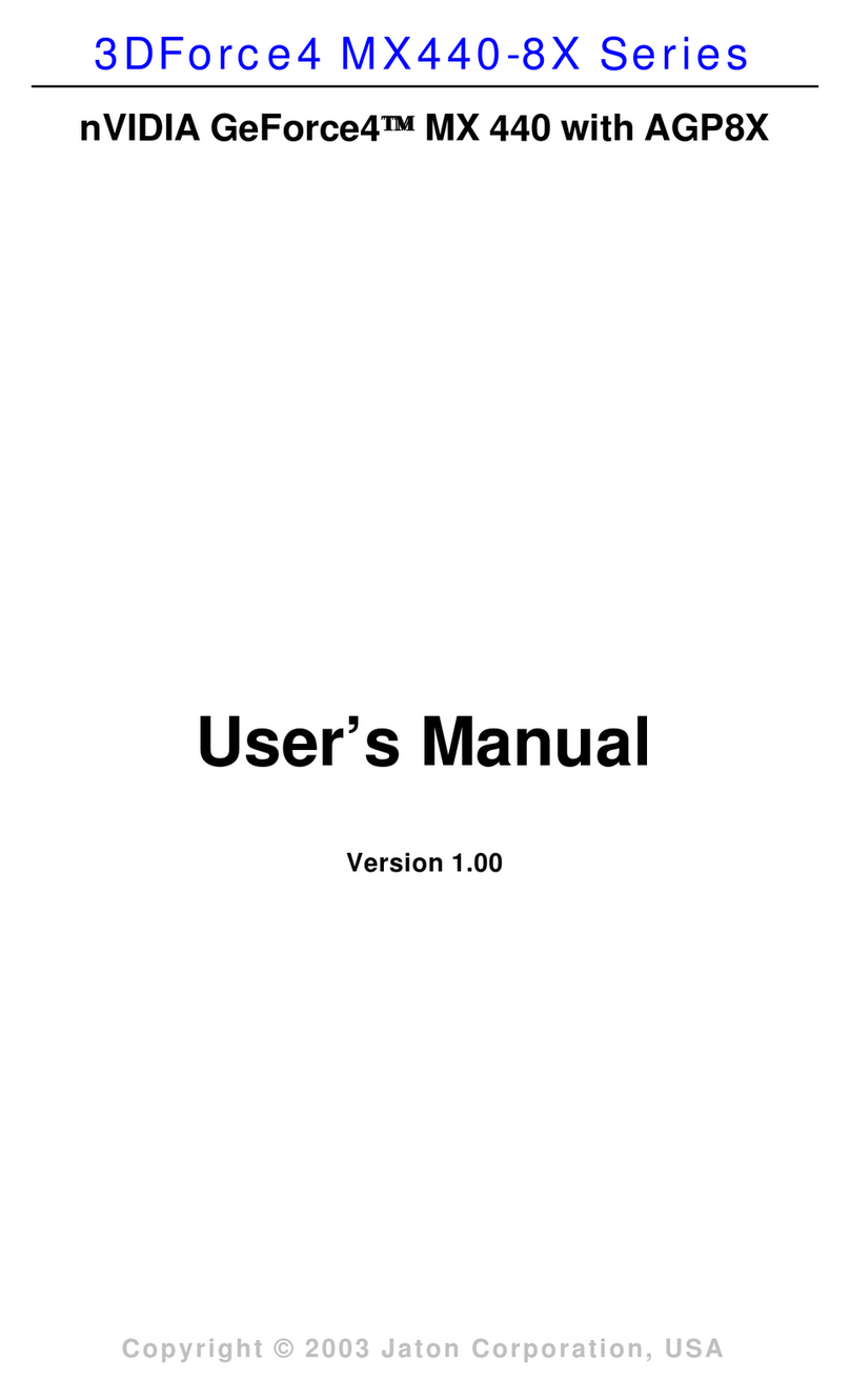 Nvidia 3DForce4 MX440-8X Series User manual