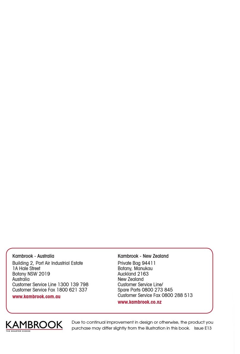 Kambrook KBL120 Instruction booklet