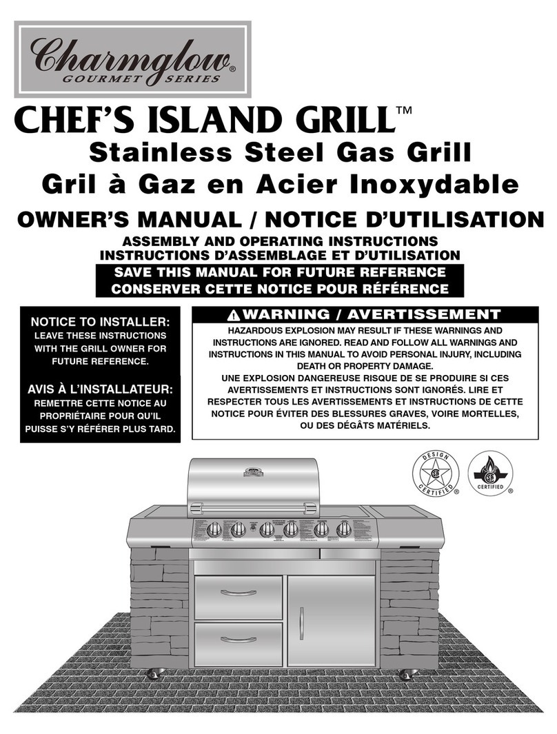 Charmglow CHEF'S ISLAND GRILL User manual