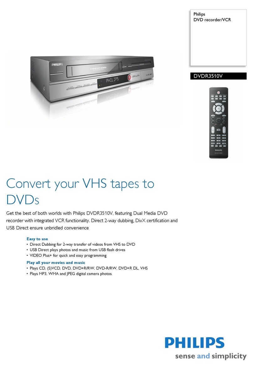 Philips DVDR3510V/05 User manual