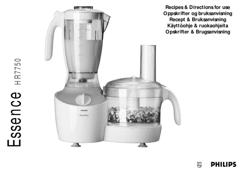 Philips Essence HR7750 Directions for use