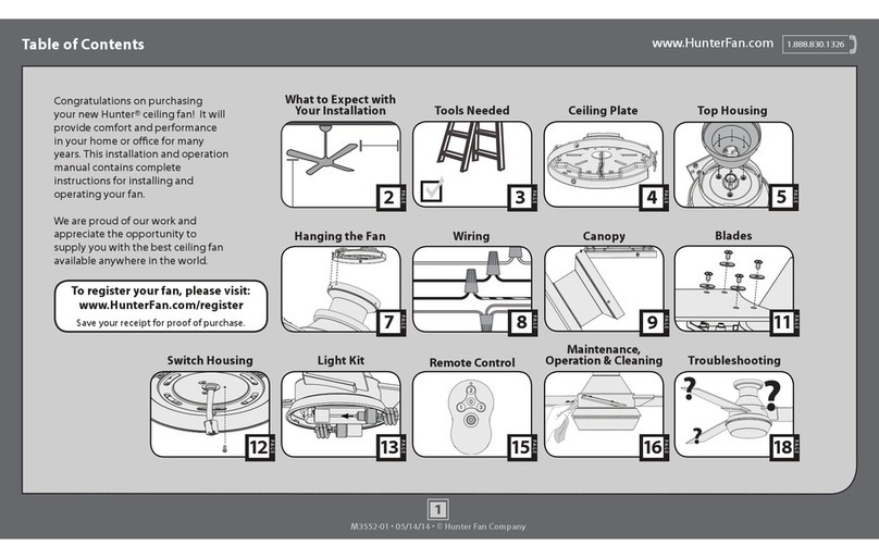 Hunter Hunter Ceiling Fan instructions