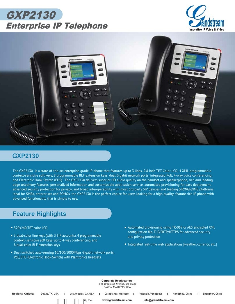 Grandstream Networks GXP2130 Series User manual