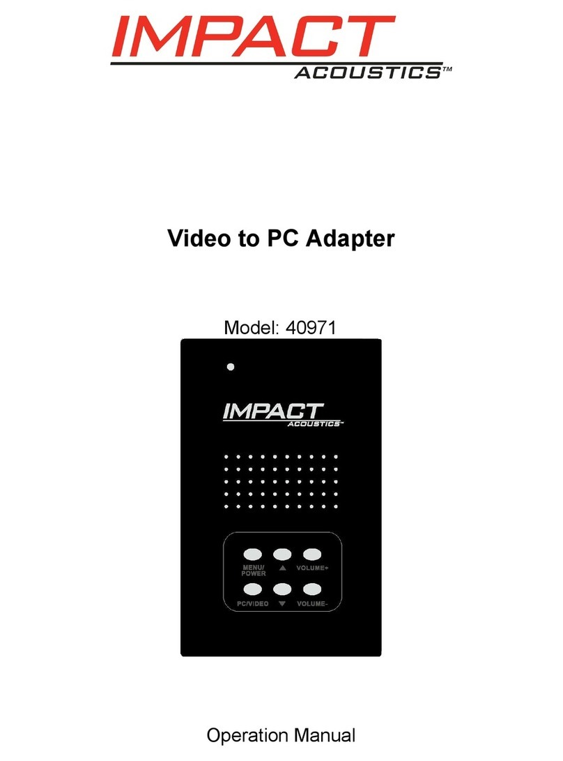 Impact Acoustics 40971 Operation manual Impact Acoustics 40971 Operation manual