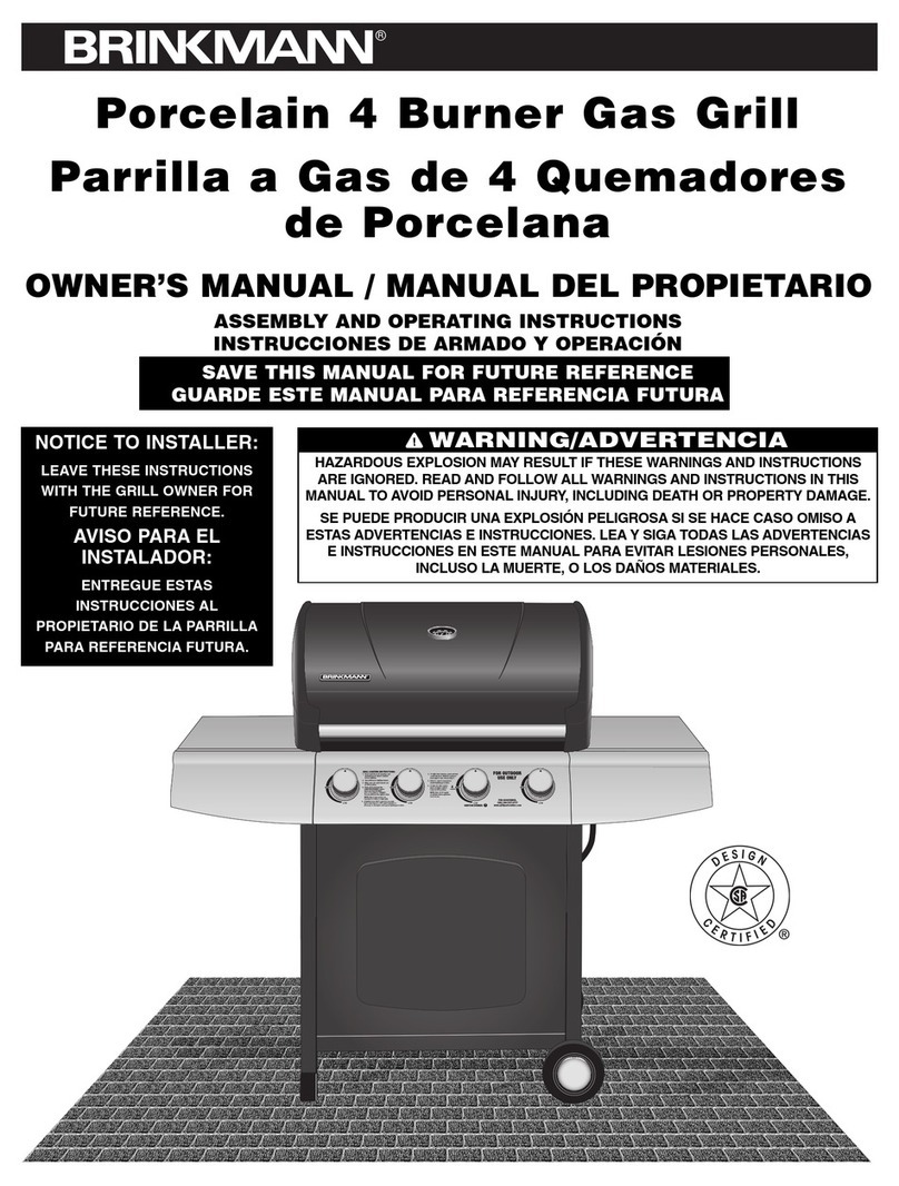 Brinkmann Porcelain 4 Burner Gas Grill User manual