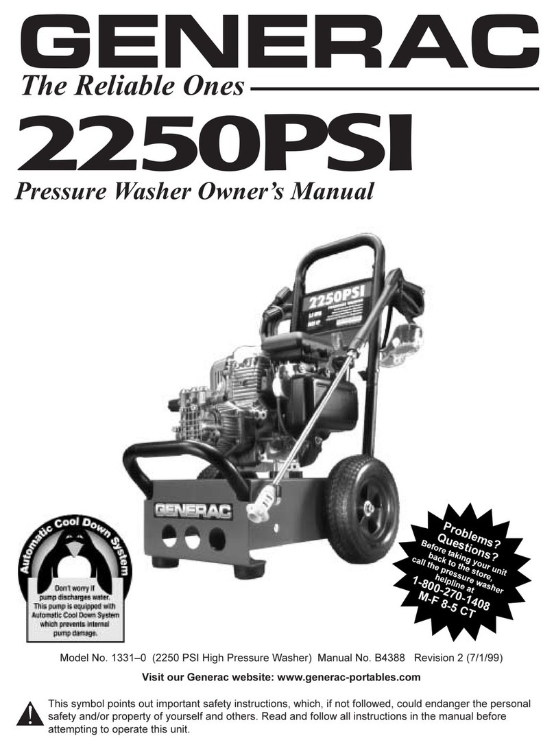 Generac Portable Products the reliable ones 2250PSI User manual Generac Portable Products the reliable ones 2250PSI User manual