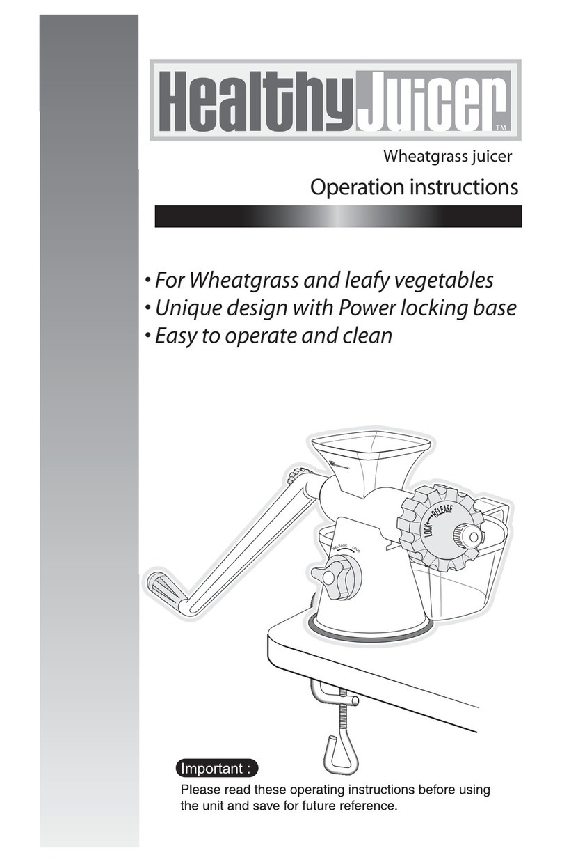 Healthyjuicer Wheatgrass juicer User manual