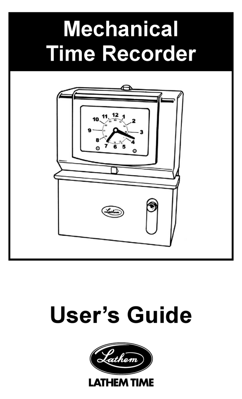 Lathem Mechanical Time Recorder user guide Lathem Mechanical Time Recorder user guide