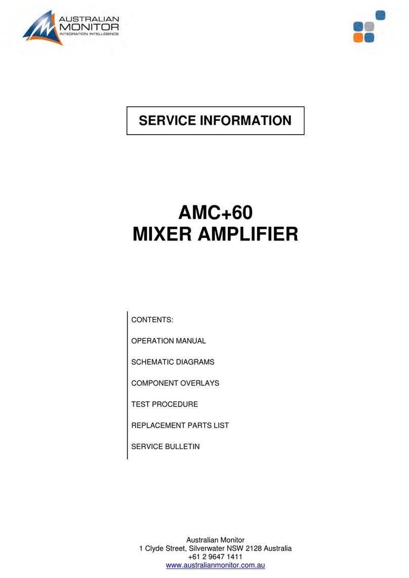 AUSTRALIAN MONITOR AMC+60 Installation and operation manual