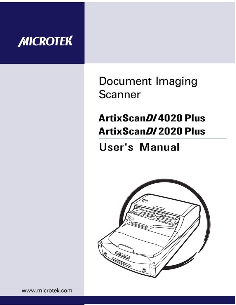 Microtek ArtixScanDI 4020 Plus User manual Microtek ArtixScanDI 4020 Plus User manual