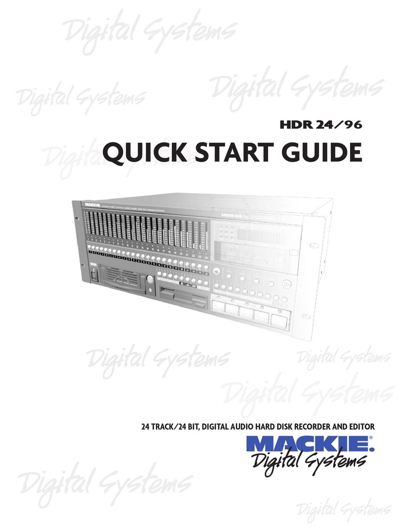 Mackie HDR 24 User manual Mackie HDR 24 User manual