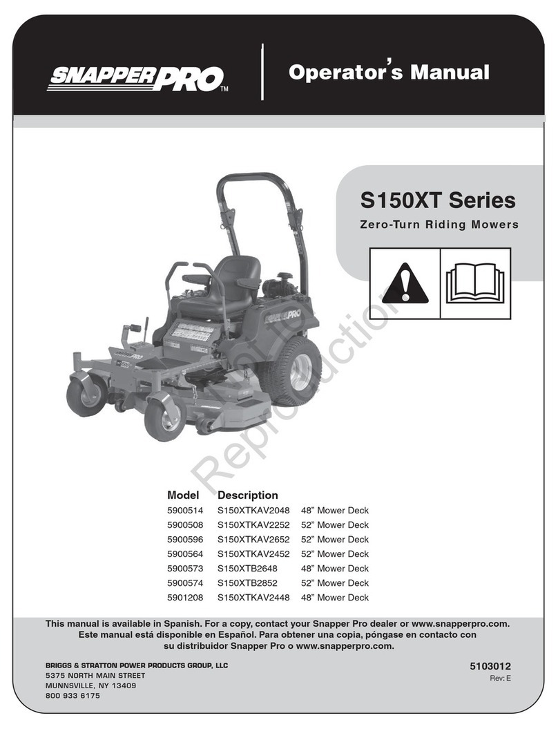 Snapper S150XTKAV2048 User manual