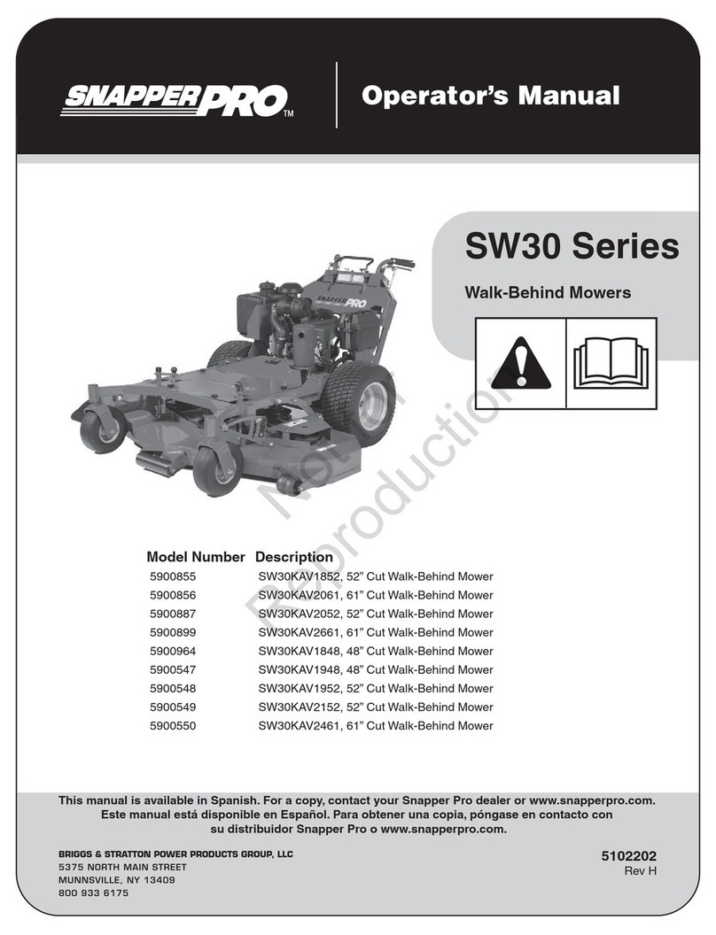 Snapper SW30KAV1852 User manual