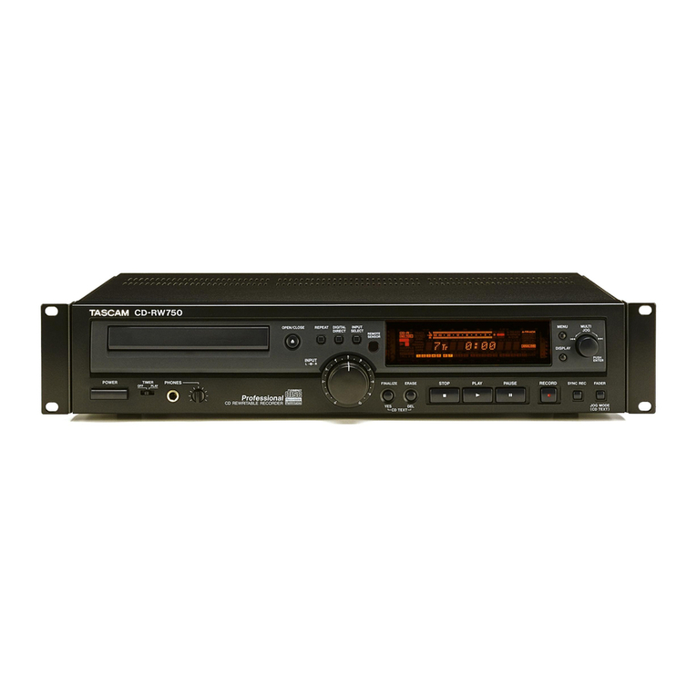 Tascam CD-RW750 owner's manual