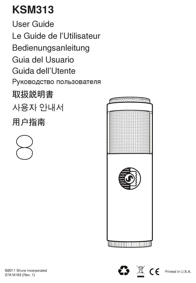 Shure ROSWELLITE KSM313 Quick start guide