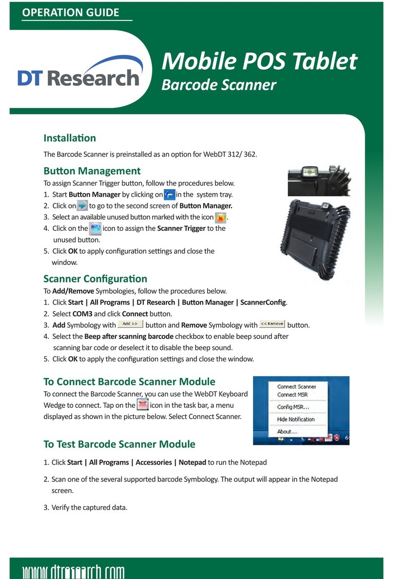 DT Research Mobile POS Tablet Operation guide