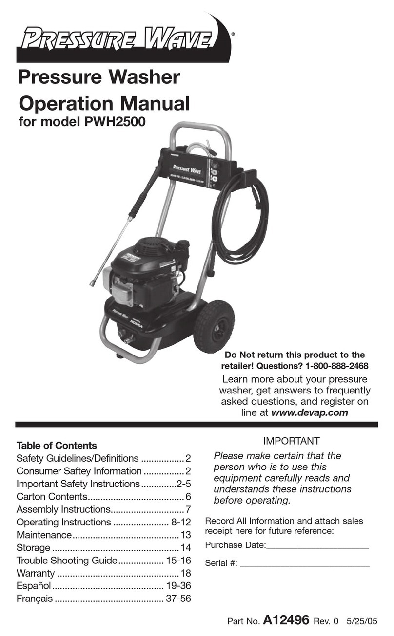 Pressure Wave PWH2500 Operation manual