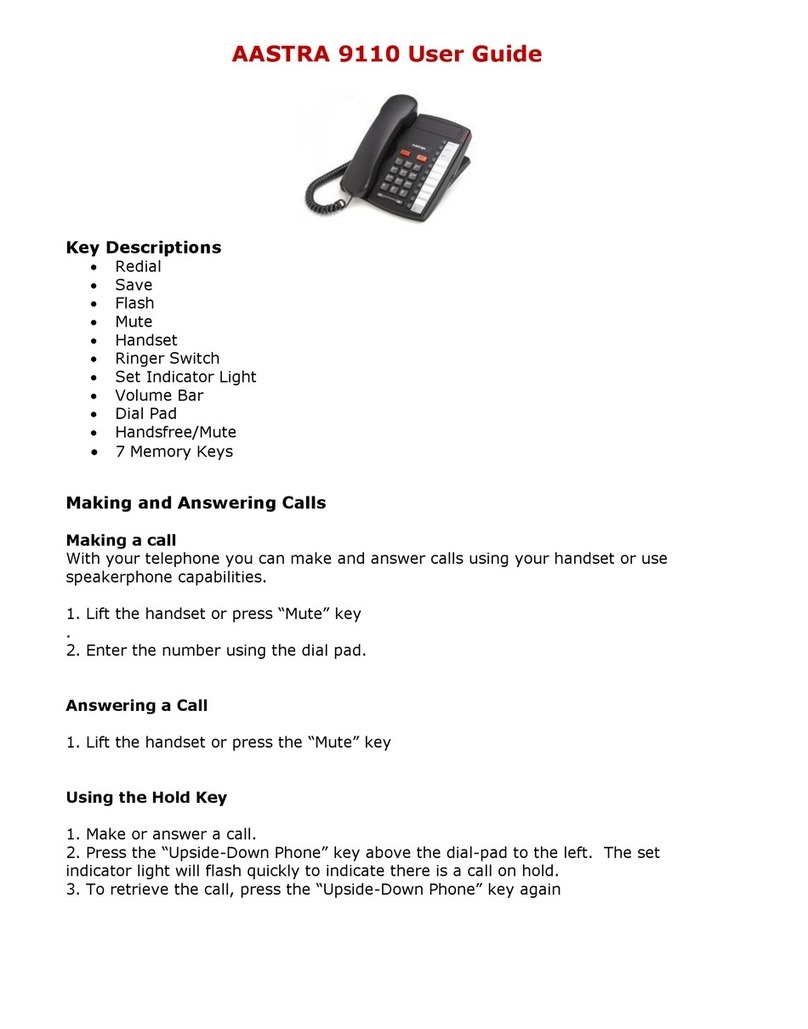 Aastra 9110 User manual