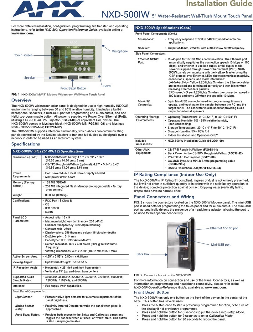 AMX NXD-500IW User manual