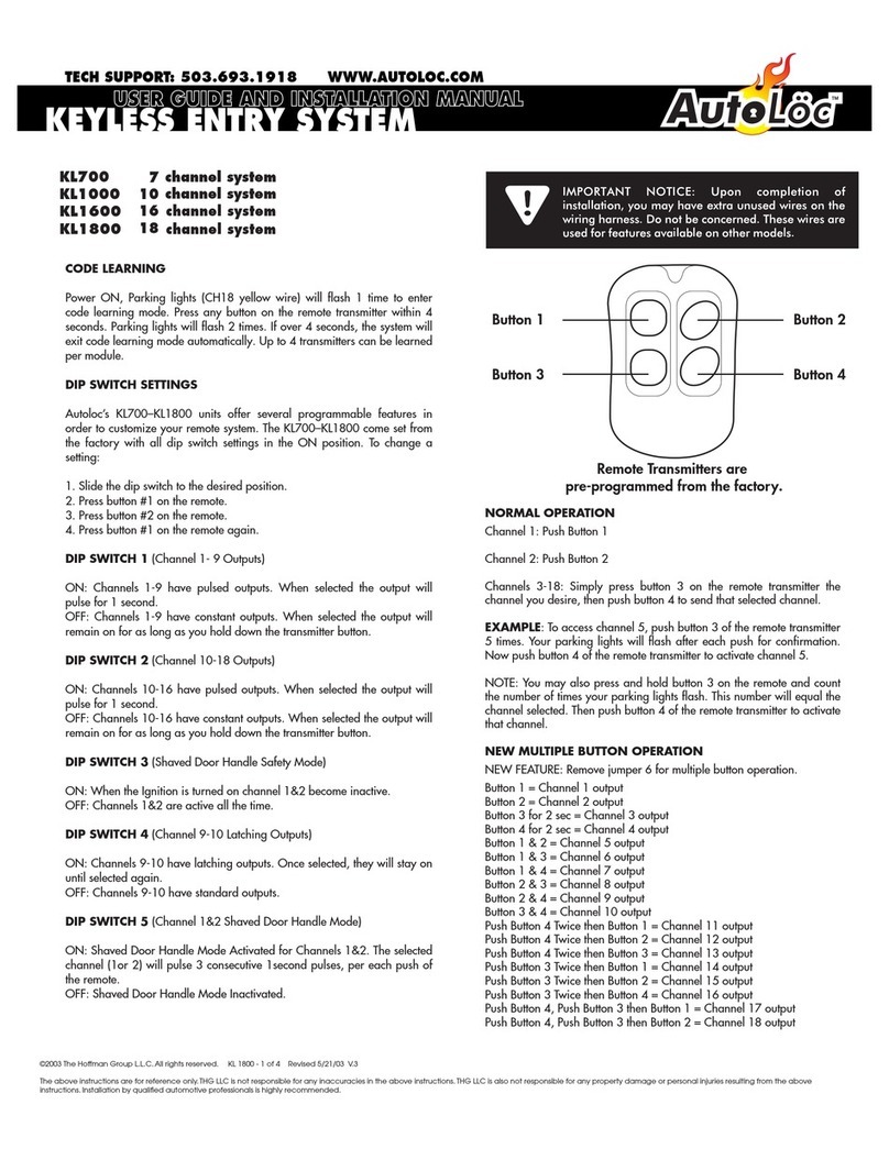 AutoLoc KL700 User guide and installation manual