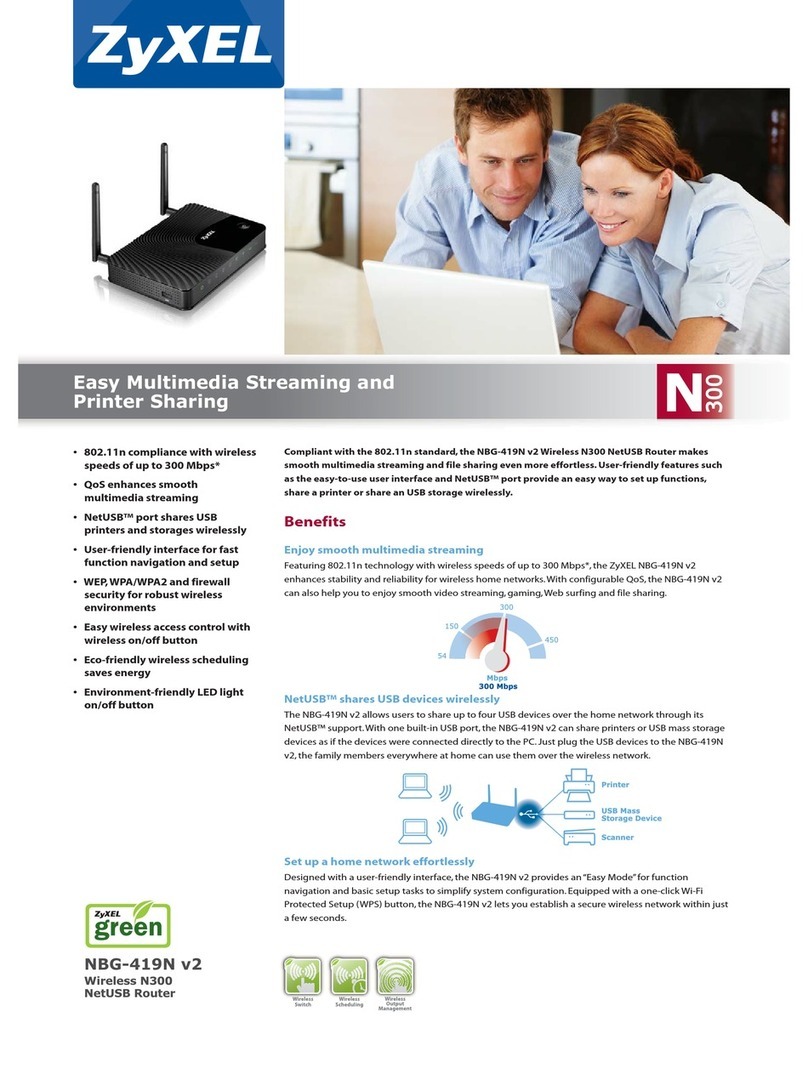 ZyXEL Communications NBG-419N v2 Brochure & specs